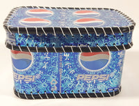 Pepsi-Cola Stitched Folk Art Tin Metal Container