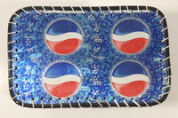 Pepsi-Cola Stitched Folk Art Tin Metal Container