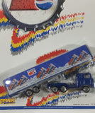 1990s Golden Wheel Special Edition Pepsi Team Racer Blue Semi Truck Tractor Trailer Rig Die Cast Toy Car Vehicle Soda Pop Collectible New in Package