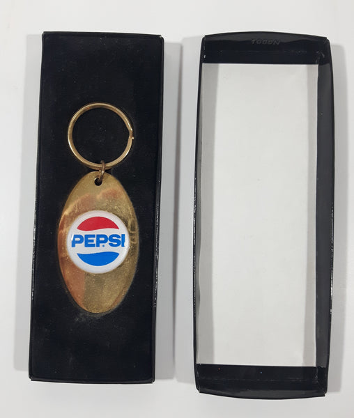 Pepsi Gold Tone Metal Key Chain with Box