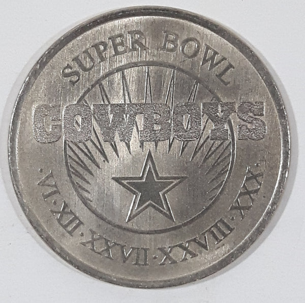 2001 2002 Budweiser NFL Football Super Bowl World Champions Dallas Cowboys VI XII XXVII XXVIII XXX 1 3/8" Diameter Metal Coin Token