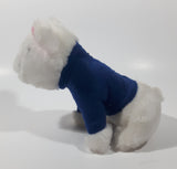 Vintage 1980s Spudz Mackenzie Bud Light Beer White Dog with Blue Sweater 6" Tall Stuffed Plush Toy