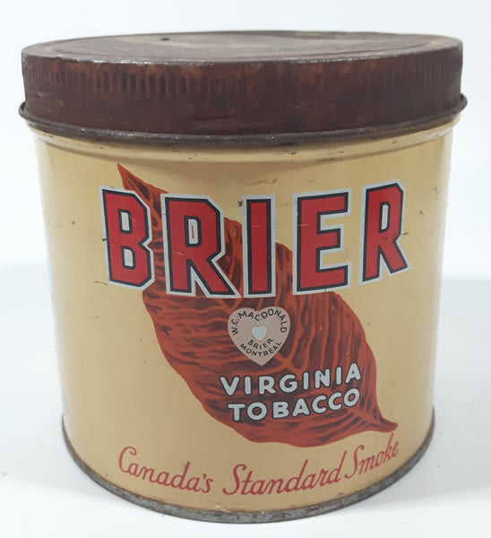 how much is a tin of tobacco in canada Vintage Brier Virginia Tobacco Canada's Standard Smoke Tin Metal Can – Treasure Valley Antiques & Collectibles how much is a tin of tobacco in canada Vintage Brier Virginia Tobacco Canada's Standard Smoke Tin Metal Can – Treasure Valley Antiques & Collectibles