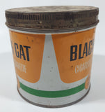 Vintage Black Cat Cigarette Tobacco Tin Metal Can