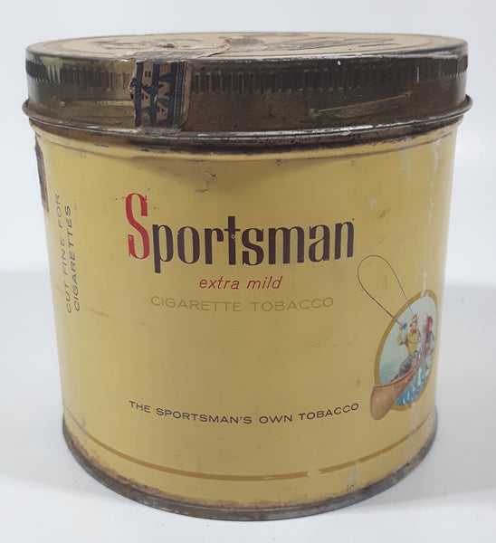 Vintage Sportsman Extra Mild Cigarette Tobacco Tin Metal Can