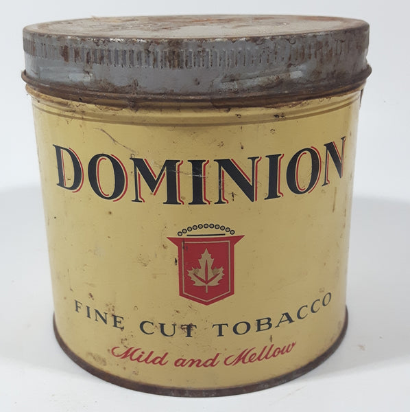 Vintage Dominion Mild and Mellow Fine Cut Tobacco Tin Metal Can