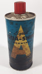 Vintage 1958 Aqua Shine Liquid Concentrate Combination Wash And Polish 12 Fluid Ounces 6 1/2" Metal Canister