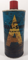 Vintage 1958 Aqua Shine Liquid Concentrate Combination Wash And Polish 12 Fluid Ounces 6 1/2" Metal Canister