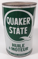 Vintage Quaker State S.A.E. 10W Motor Oil 1 Imperial Quart 1.14 Litres Metal Can Partially FULL Burlington, Ontario