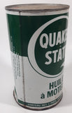 Vintage Quaker State S.A.E. 10W Motor Oil 1 Imperial Quart 1.14 Litres Metal Can FULL Burlington, Ontario