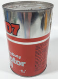 Vintage 1970s Co-op HD7 Heavy Duty SAE 30 Motor Oil 1 Litre Metal Can FULL Still Sealed Never Opened