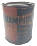 Vintage Champion Abrasive Compound Part No. 533 3 7/8" Metal Can Still Full
