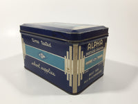 Vintage W.C. Alpha The Original Dustless Crayon Best For All Blackboards Time Tested School Supplies Tin Metal Container