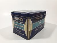 Vintage W.C. Alpha The Original Dustless Crayon Best For All Blackboards Time Tested School Supplies Tin Metal Container