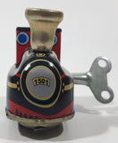 Vintage Wilby Tin Treasures Collector's Model Wind Up Engine Train Locomotive 1501 Black Tin Metal Toy with Box Made in India