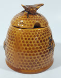 Vintage Arnel's Bee Hive Glazed Ceramic Honey Jar Pot