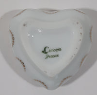 Vintage Limoges France Fragonard Scene Heart Shaped Small Porcelain Trinket Box