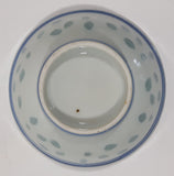 Vintage Chinese Blue and White Translucent Flower Decor Transferware Small 2 5/8" Porcelain Finger Bowl Dish