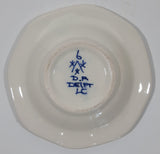 Vintage DP Delft Blue White Windmill Decor 3 3/4" Ceramic Hand Painted Ash Tray