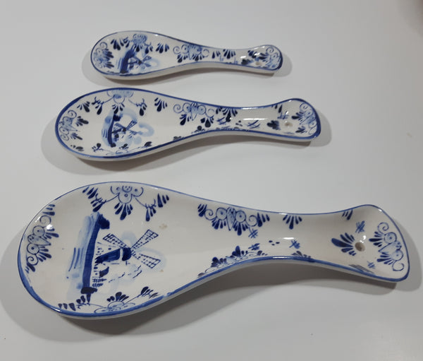 Other, Delft Blue Vintage Dalc Spoon Rest Handpainted Cow Flowers