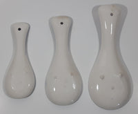 Vintage Delft Blue and White Windmill and Flower Decor Ceramic Spoon Rest Set of 3 Different Sizes