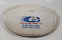 Rare Vintage Wilson Foster's Cup Aussie Football '87 World Challenge Vancouver London Los Angeles Flat Cap Hat