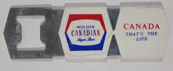 Vintage Molson Canadian Lager Beer Canada That's The Life Plastic and Metal Beer Bottle Opener