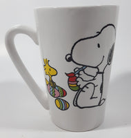 2016 Peanuts Worldwide Snoopy and Woodstock Decorating Easter Eggs 5" Tall Ceramic Mug Cup