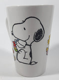 2016 Peanuts Worldwide Snoopy and Woodstock Decorating Easter Eggs 5" Tall Ceramic Mug Cup