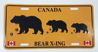Canada Bear X-Ing Souvenir Embossed Metal Vehicle License Plate Tag
