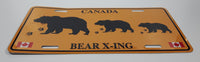 Canada Bear X-Ing Souvenir Embossed Metal Vehicle License Plate Tag