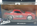 2017 Jada Fast & Furious Dom's Mazda RX-7 Red 1/32 Scale Die Cast Toy Car Vehicle New in Box