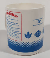 Rare Vintage Rogers' Since 1890 Natural Fine Granulated Sugar 3 1/2" Tall Plastic Coffee Mug Cup