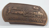 Vintage Grove Hydraulic Cranes Metal Belt Buckle