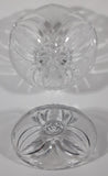 Vintage Hand Cut 24% Leaded Crystal Glass 5 3/4" Tall Tri-Footed Candy Dish Bowl with Lid Made in Yugoslavia