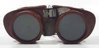Vintage WWII US Army Air Force Brown Goggles with Tinted Green Lenses