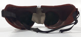 Vintage WWII US Army Air Force Brown Goggles with Tinted Green Lenses