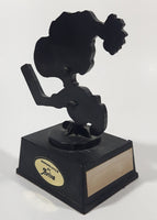 Vintage 1970s Aviva United Syndicate Features Snoopy World's Greatest Hockey Player 5" Tall Plastic Trophy with Wynn's Stickers On The Sides
