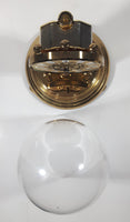 Vintage Hermle Quartz 9 1/4" Tall Plastic Dome Brass Anniversary Clock Battery Operated