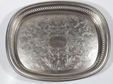 Rare Vintage Wm. A. Rogers 3492 Air Canada Engraved Etched Silver Plated Brass Airplane Beverage Serving Tray