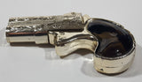 Vintage Avon Derringer Hand Gun Shaped Brown Amber Glass Cologne Bottle