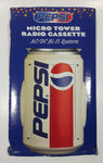 Vintage Pepsi Micro Tower Radio Cassette AC/DC Hi-Fi System 8 3/4" x 14 3/4" Cut Out Cardboard Advertising From Box