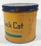 Rare Vintage Black Cat Cigarette Tobacco Extra Mild Quality Superfine Tin Metal Can