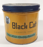 Rare Vintage Black Cat Cigarette Tobacco Extra Mild Quality Superfine Tin Metal Can