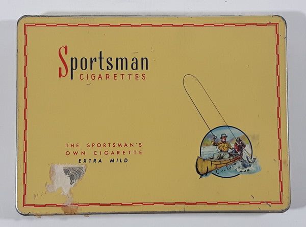 Vintage Sportsman Cigarettes The Sportsman's Own Cigarette Extra Mild 50 Ct Tin Metal Holder Case