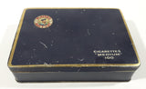 Vintage Player's Navy Cut Cigarettes Medium 100 Count Navy Blue Tin Metal Holder Case