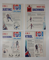 Vintage Pepsi and Diet Pepsi CAHA Hockey Posters Set of 4 Robinson, Trottier, Houle, Turnbull