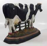 Vintage Dairy Cow 14 1/4" Long Hand Painted Heavy Cast Iron Door Stop