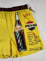 Rare Pepsi Cola Chinese Yellow Boxer Shorts Size M/M Medium New with Tags