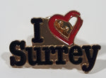 I Love Surrey I Heart Surrey Enamel Metal Lapel Pin